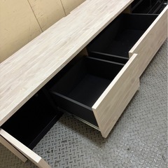 東同Z#490 サンウッド ローボード ホワイト 木目調 インテリア 家具 テレビ台 収納 オシャレの画像