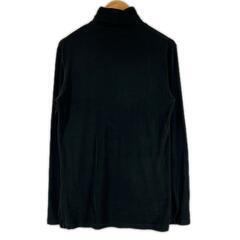 美品 MARK&LONA マークアンドロナ ブランドロゴ 秋冬 AW 長袖シャツ アクリル/レーヨン ブラック メンズ ML ゴルフウェア　タートルネック【古着】【中古】の画像