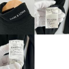 美品 MARK&LONA マークアンドロナ ブランドロゴ 秋冬 AW 長袖シャツ アクリル/レーヨン ブラック メンズ ML ゴルフウェア　タートルネック【古着】【中古】の画像