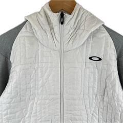 OAKLEY オークリー ブランドロゴ 秋冬 AW ジャケット ポリエステル ホワイト メンズ XL ゴルフウェア　フルジップアウター【古着】【中古】の画像