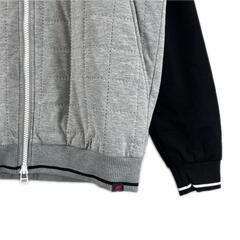 美品 new balance golf ニューバランスゴルフ ブランドロゴ 秋冬 AW ジャケット ポリエステル/レーヨン グレー メンズ 5 フルジップアップアウター　ゴルフウェア【古着】【中古】の画像