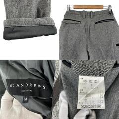 St Andrews セントアンドリュース 無地 秋冬 AW パンツ ウール/ポリエステル グレー メンズ M ゴルフウェア【古着】【中古】の画像
