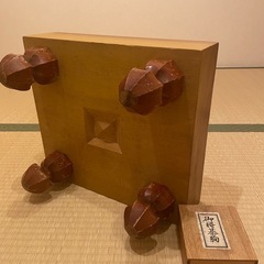 一枚板　貴重　将棋盤と駒の画像