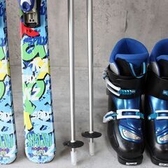お引取り限定 KAZAMA カービングスキー4点セット 板146cm ブーツ25cmの画像
