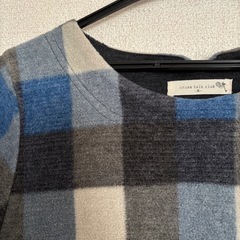 ★フリース素材のチェックワンピース★の画像