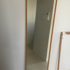 無印良品の、オーク材 姿見鏡（高さ約150cm）の画像