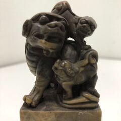 獅子鈕 印章 石印 篆刻 書道具 骨董 古印材  書画 雅印 文房具 コレクション 251106-13の画像