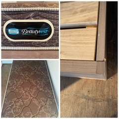 💛美品 Simmons シモンズ ビューティレスト シングル ベッド+マットレス付の画像