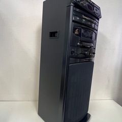 【カセット・マイク再生OK！】カラオケ練習に最適！CDデッキ（CD部故障あり）の画像