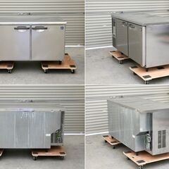 ≪zyt2540ジ≫ ホシザキ 業務用 テーブル形冷蔵庫 RT-150SDF 横型2ドア コールドテーブル 幅150cm 2013年製 AC100V 簡易動作確認済 現状品 中古厨房機器/宮城県仙台市 71102-03の画像