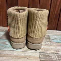 リブ編みニットカフブーツ 【24.5cm】の画像