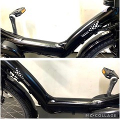 1年保証 送料無料　ブリヂストン　20インチ　黒色　子供乗せ　電動アシスト自転車 g1112の画像