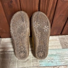 スエードモカシン イエロー【24~24.5cm】の画像