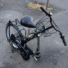 【リサイクルショップどりーむ天保山店】No.532　自転車　20インチ　切り替え・カゴ付き🎵　折りたたみ自転車🎵の画像