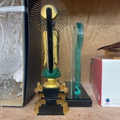 難あり立阿弥陀仏像／純金中七重肌本粉の画像