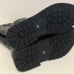 M【未使用品】ブーツ メンズ エンジニアブーツ ショートブーツ 黒 レザー調  44 レインブーツ 靴の画像