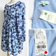 新品★タグ付き★earth music&ecology 花柄 ワンピース M 定価6000円の画像