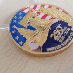 【限定品】 アメリカ合衆国　2026年　250周年 記念　金箔コイン　おまけ付！の画像