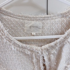 レディース ホワイトジャケットLサイズの画像