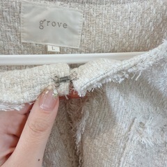 レディース ホワイトジャケットLサイズの画像