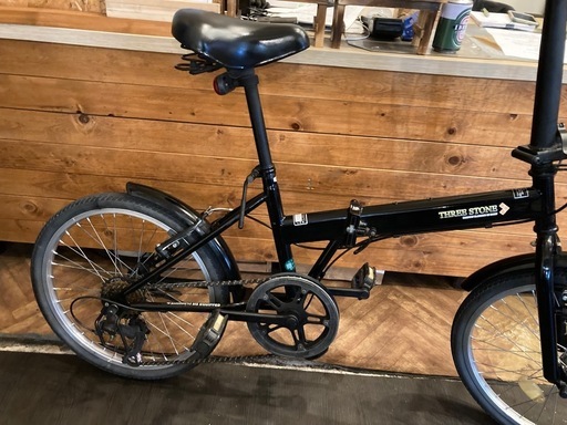 【ノーパンクタイヤ！】6段変速　20インチ折りたたみ自転車　ブラック