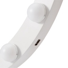 【 Francfranc 】フッツェハリウッドミラー(ホワイト)の画像