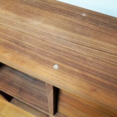 無印良品 スタッキングシェルフセット・5段×2列・ウォールナット材 引き出しつき 分解などお願いします。の画像