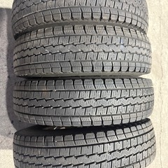 軽トラ　軽バン用スタッドレスタイヤ　ホイルセット　ダンロップ　2023年製造の画像