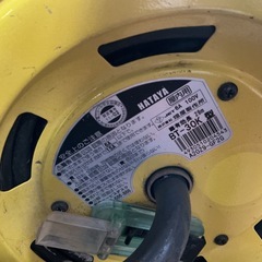 コードリール✨屋内用❗️電工ドラム🧰HATAYAハタヤBT-30K有効長29mシンタイガーリール汚れあり💦黄色の画像