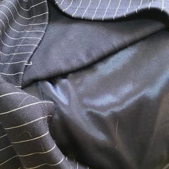 ワンピース　Lサイズ　ベルーナ　ストライプ　ネイビー　襟付きの画像