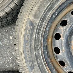 145/80R12 ヨコハマ iceGUARD 2015年製 鉄ちんホイール 冬タイヤ4本セットの画像