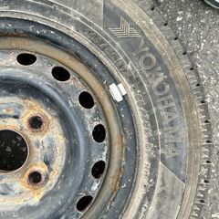 145/80R12 ヨコハマ iceGUARD 2015年製 鉄ちんホイール 冬タイヤ4本セットの画像