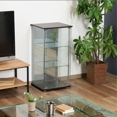 不二貿易 ガラスコレクションケース 3段(背面ミラー付き) 96048 ディスプレイケース [96048フジボウエキ]の画像