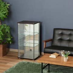 不二貿易 ガラスコレクションケース 3段(背面ミラー付き) 96048 ディスプレイケース [96048フジボウエキ]の画像