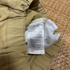 130cm ベージュ長ズボン　キッズパンツ　ウエストゴムの画像