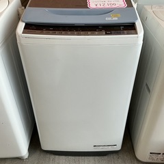 新生活始める方🌸ボタン部分少し浮きあり💦7.0㎏HITACHI日立2017年製BW-V70B洗濯機青•白の画像