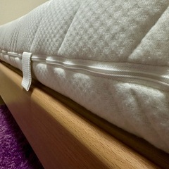 マットレス付き 天然木すのこベッド の画像