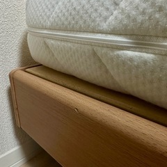 マットレス付き 天然木すのこベッド の画像