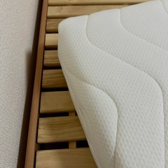 マットレス付き 天然木すのこベッド の画像