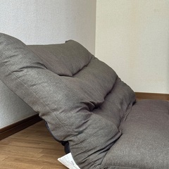 ニトリ茶色の座ソファ(2人がけ)の画像