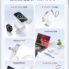 【新品】Philips モバイルバッテリー コンセント一体型 15000mAhの画像