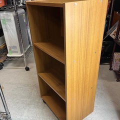 3段　カラーボックス　後付けキャスター付き　棚　収納　便利　マルチ収納　整理　教科書　本　　W445×D295×H900(キャスター除く) 中古品 ③の画像