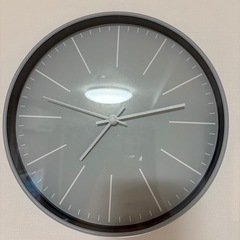 グレー　壁掛け時計　灰色　電池無しの画像