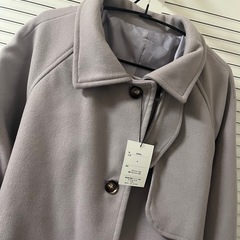 新品タグ付き✨フェイクウールコート♡ロング丈　ラベンダーの画像