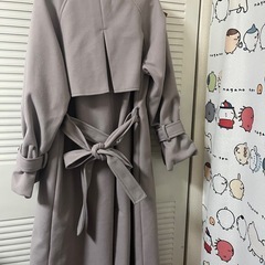 新品タグ付き✨フェイクウールコート♡ロング丈　ラベンダーの画像