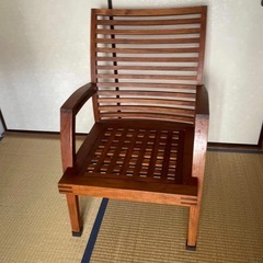 BC工房 木製フレームのストライプ椅子の画像