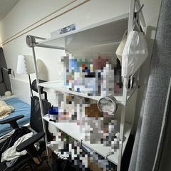 無印良品冷蔵庫 IKEA本棚 1.5mだゔるダブルベッドの画像