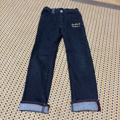 美品♥︎︎DOUBLE.B デニムパンツ　ブラックデニム長ズボン130㎝の画像