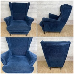 【セット】IKEA 1人掛けソファ CARB P2 / ガラスローテーブルの画像