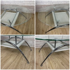 【セット】IKEA 1人掛けソファ CARB P2 / ガラスローテーブルの画像